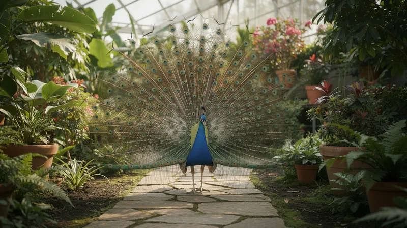 Découvrez les photos de jardin d'acclimatation et du paon majestueux