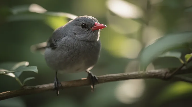 Petit oiseau gris à bec rouge : caractéristiques et soins du diamant mandarin